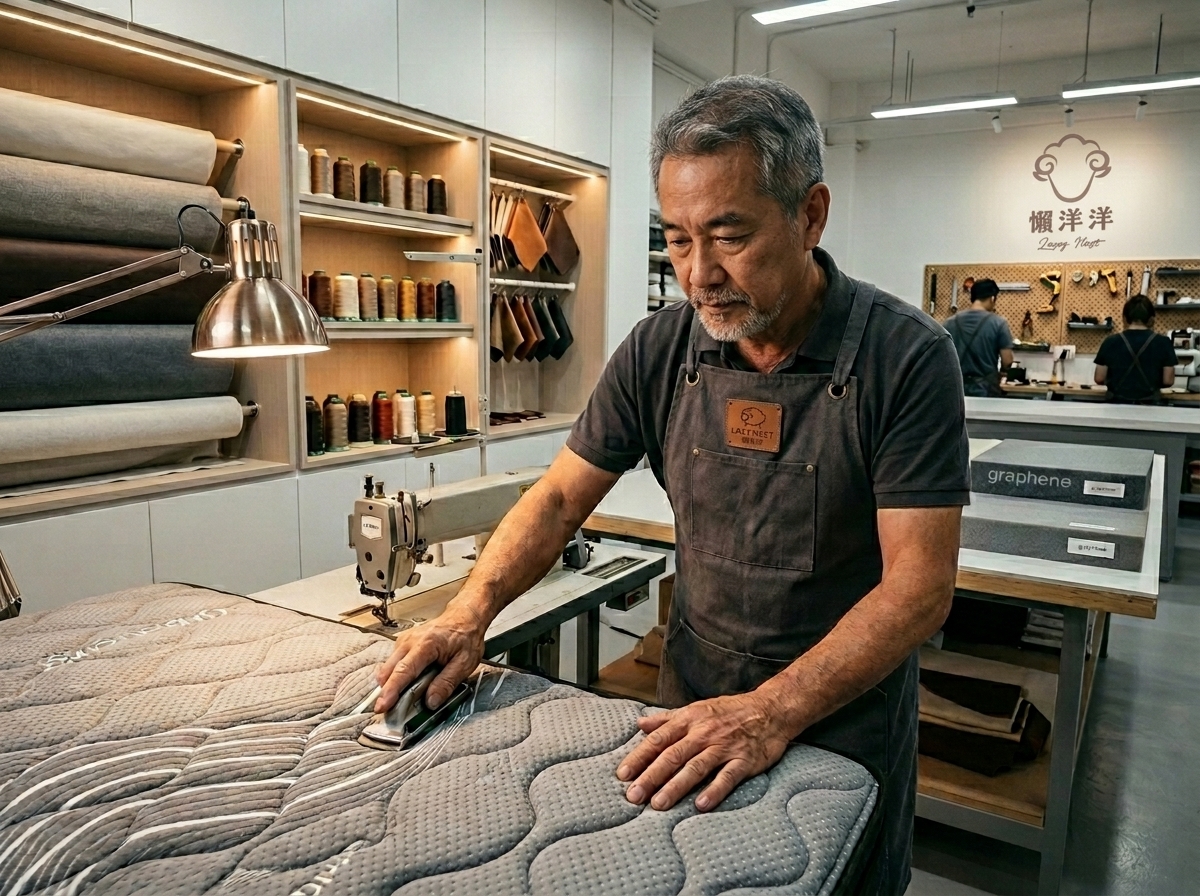 穩穩羊床墊1800顆高碳鋼獨立筒護脊支撐示意圖