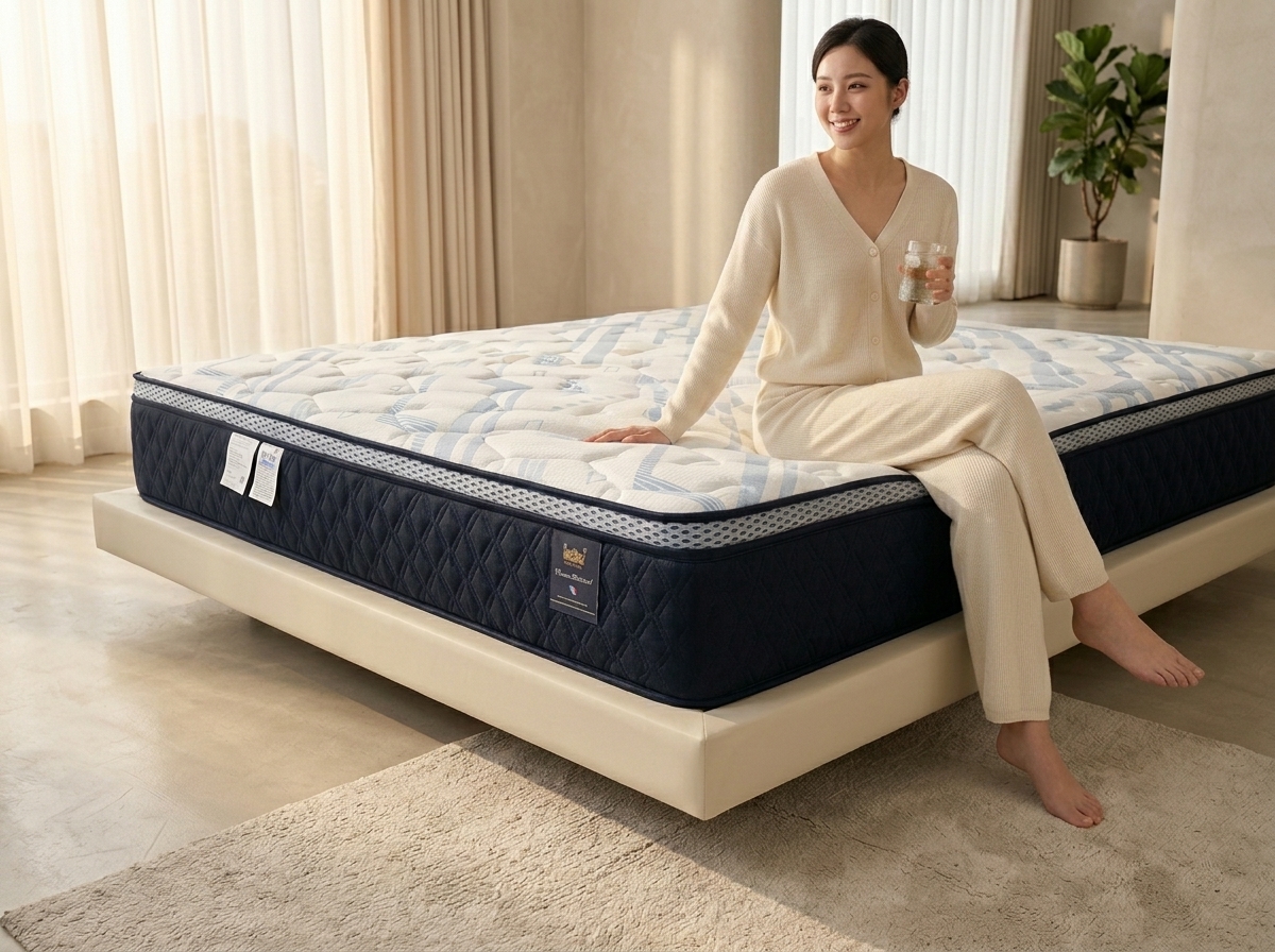 涼涼羊床墊強化護邊承托設計防止塌陷示意圖