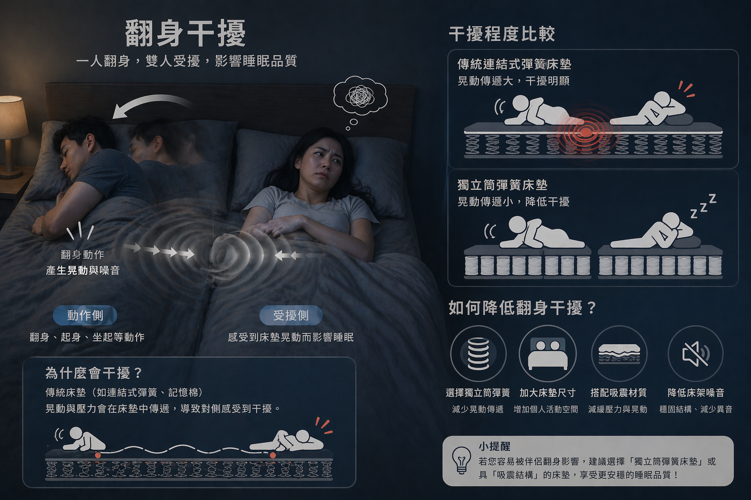 床墊抗干擾能力下降