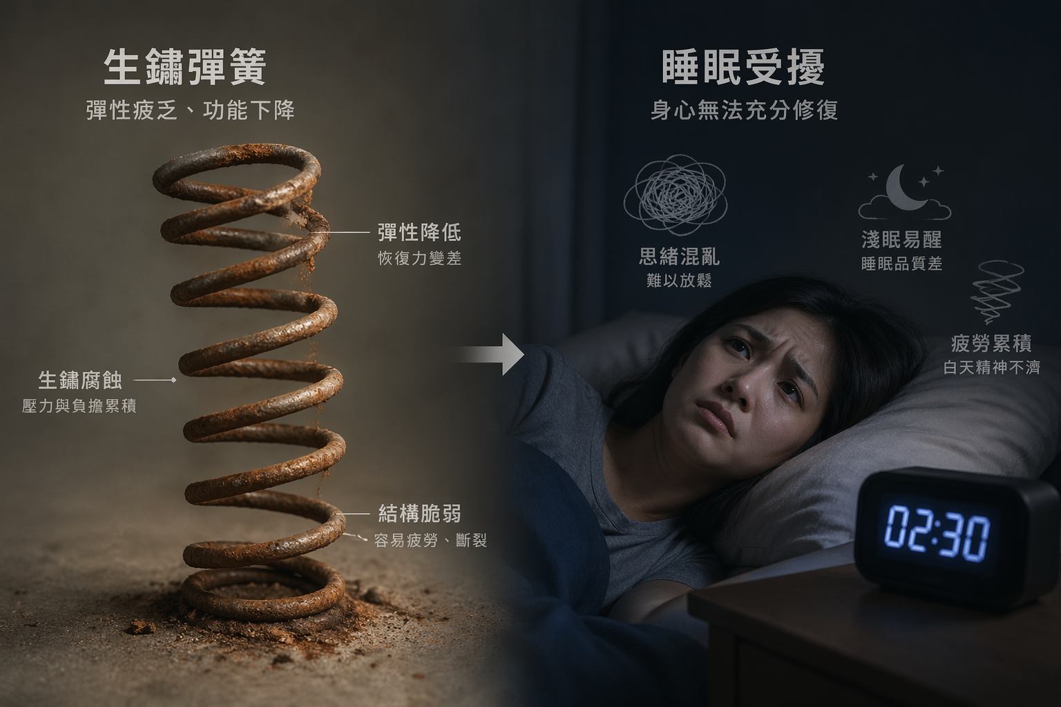 床墊彈簧異音代表結構受損