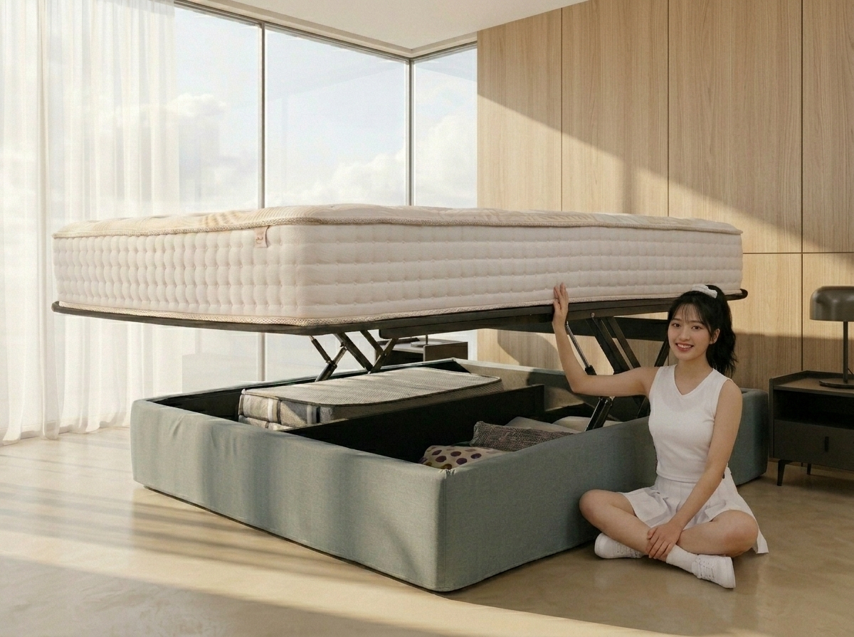 小坪數客製化收納床架設計