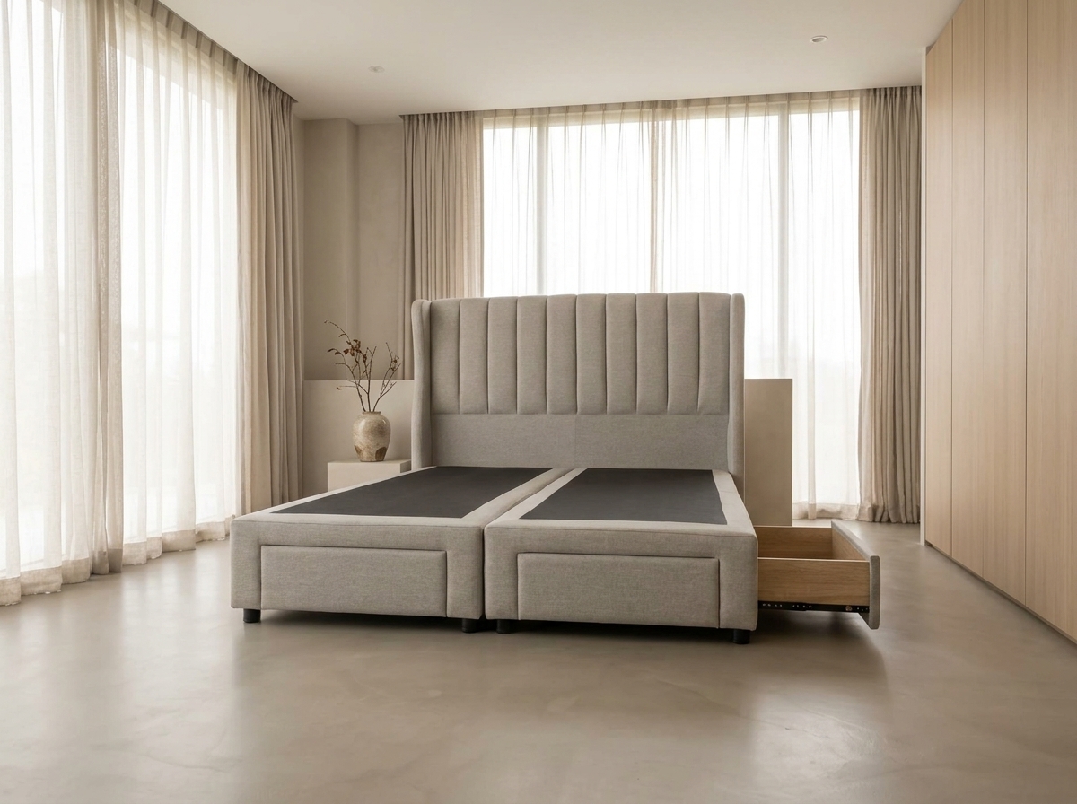 抽屜床架貓抓皮防撞耐磨材質示意圖