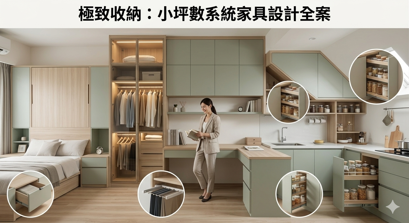 新北小坪數系統家具收納規劃