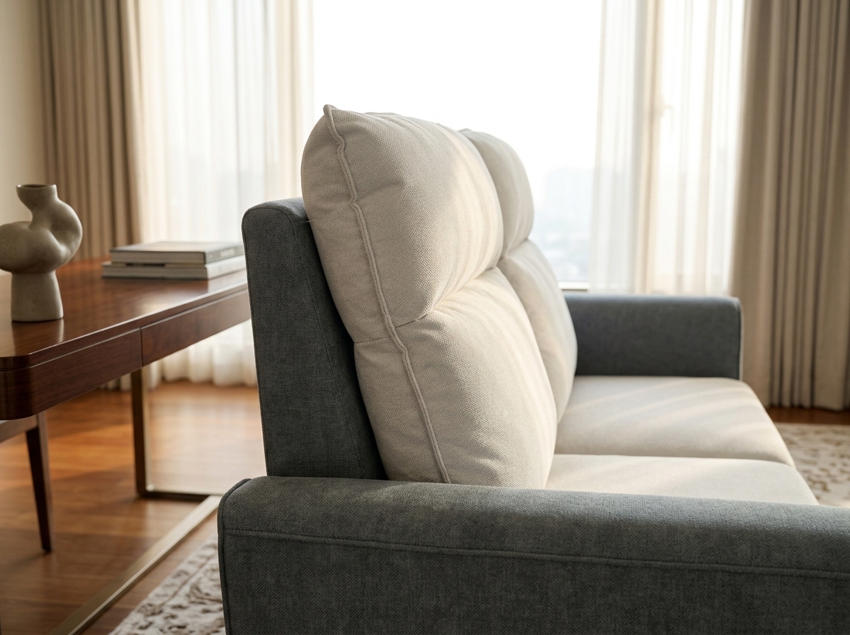 威尼斯沙發高密度回彈背靠與柳安木結構久坐不塌陷示意圖