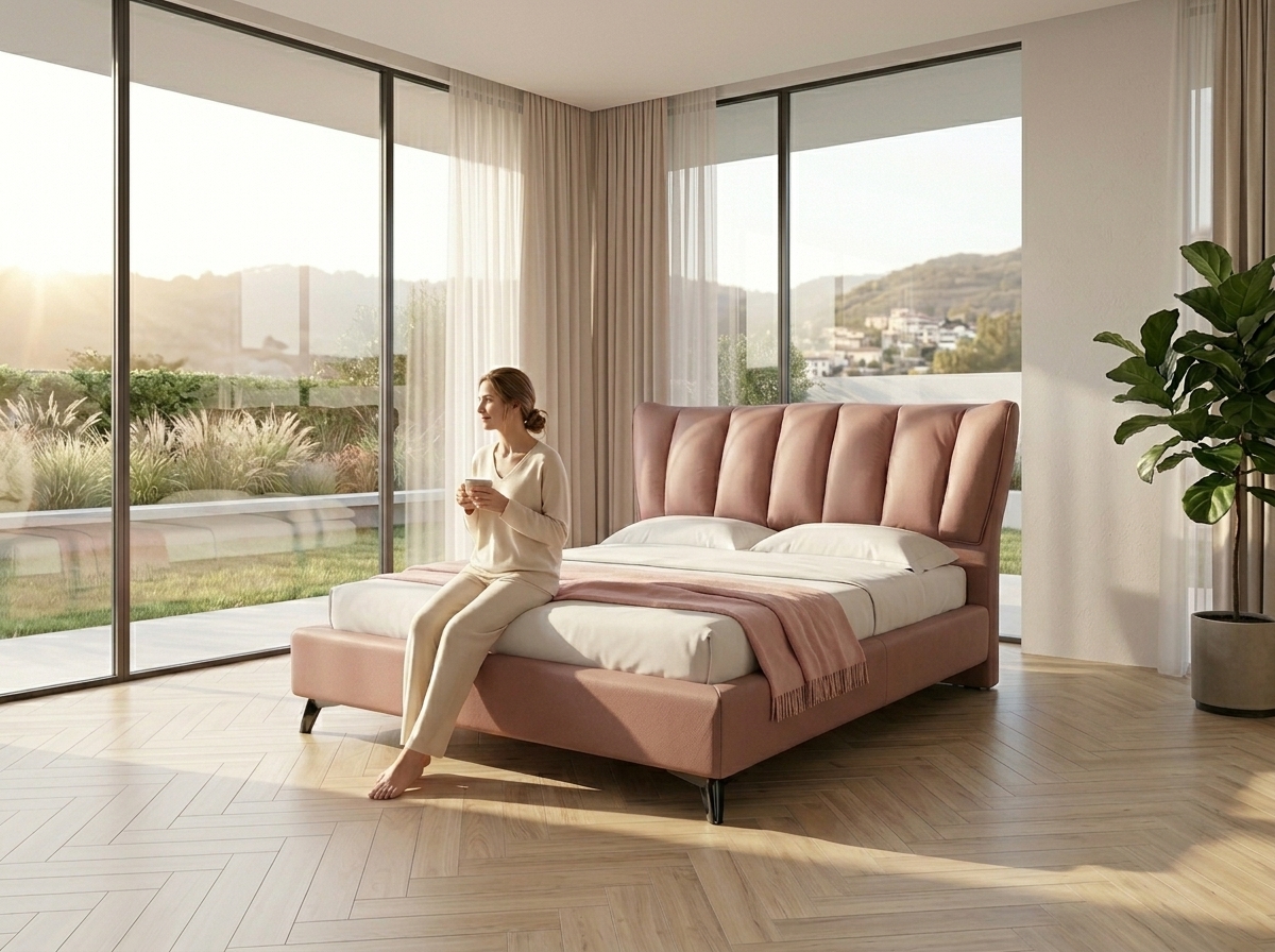 電鍍金屬高腳掃地機器人友善床底示意圖